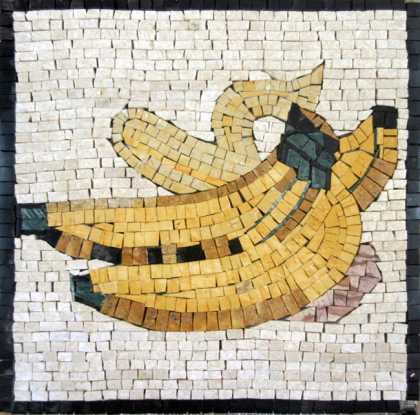 Yellow Bananas Square Kitchen Backsplash Mosaic