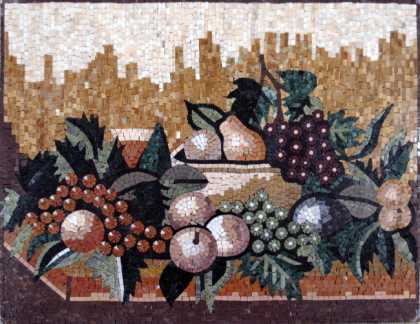 Big Fruits Still Life Kitchen Backsplash Mosaic
