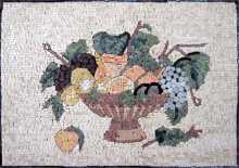 Fruit Bowl Rectangular Kitchen Backsplash Mosaic