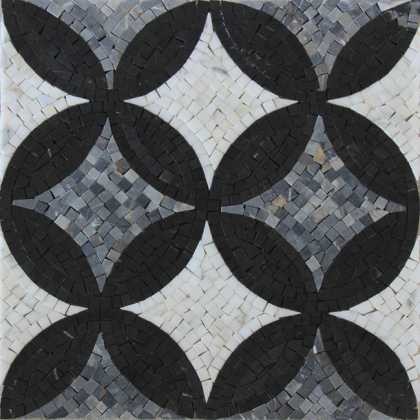 Greyscale Modern Mosaic Flooring or Wall Art