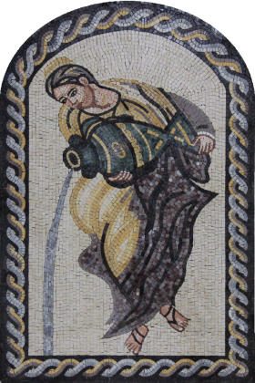 Lady with Urn Mosaic Wall Art