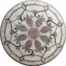 MD10 Grey marble tiles flower Mosaic