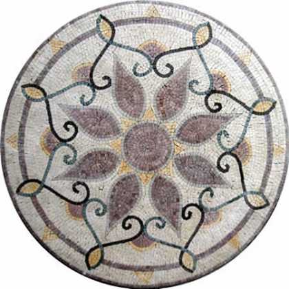 MD10 Grey marble tiles flower Mosaic