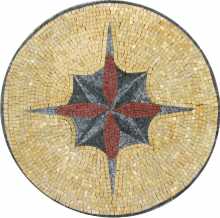 MD1035 Central star design medallion Mosaic