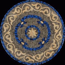 MD1056 Chic Round Art Medallion Mosaic