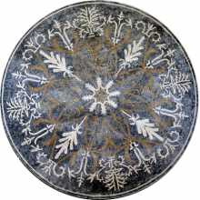 MD117 Desert Flower Round Medallion Mosaic