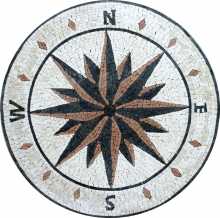 MD137 Compass nautical star Mosaic