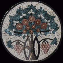 MD2006 Tree of Life Medallion Handmade Art  Mosaic