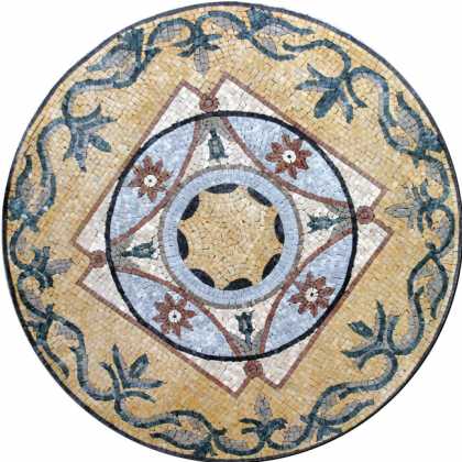 MD208 light colors floral deisgn Mosaic