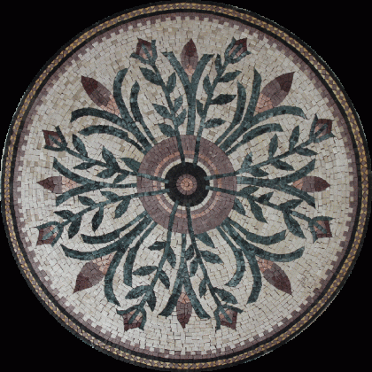 MD262 Flowers and buds symmetry Mosaic