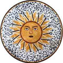 MD352 Sun face on dotted background Mosaic