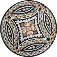 MD362 Braids & Arrows Medallion Art Mosaic