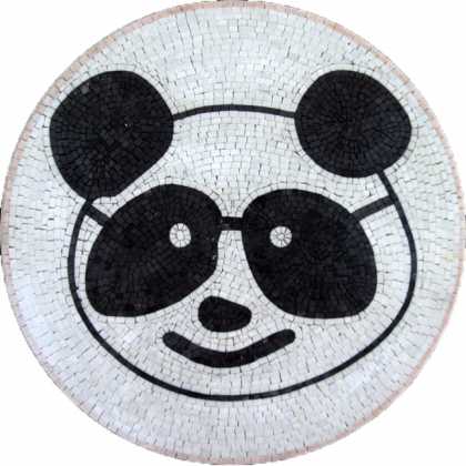 MD384 Panda Head Medallion Mosaic