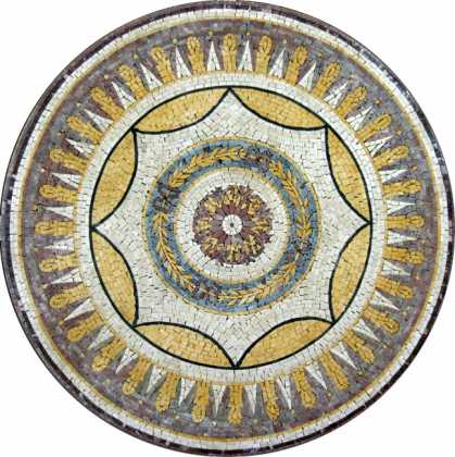 MD389 golden explosion medallion Mosaic