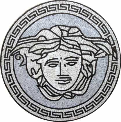 MD4 Light grey versace medallion Mosaic