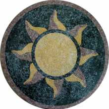MD476 Sunny Round Medallion  Mosaic