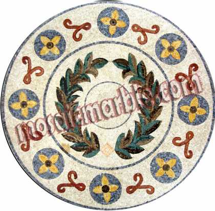 MD659 Leaf crown and flowers Mosaic