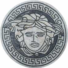 MD748 Grey versace medallion Mosaic