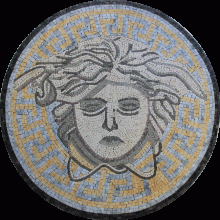 MD942 Medusa Goddess Medallion Design Pool  Mosaic