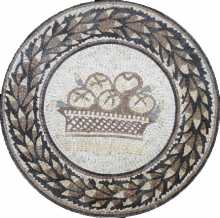 Fruits Leaves Border Medallion Backsplash Mosaic