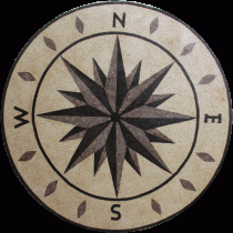 MD999 Round Nautical Medallion Wall Art  Mosaic