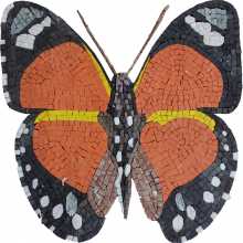 Orange Handmade Butterfly Mosaic