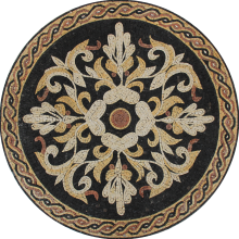 Victorian Style Mosaic Round Tile