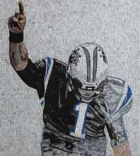 American Football Player Portrait Mosaic