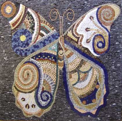 Big colorful stone tile butterfly Mosaic
