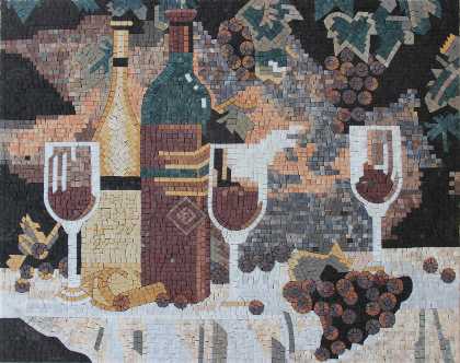 Cheese and Wine Mosaic Ideas