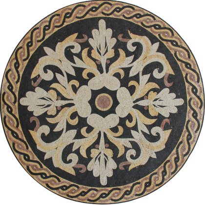 Classic Floral Central Floor Medallion Mosaic