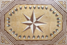 Mosaic Compass Tile Rug