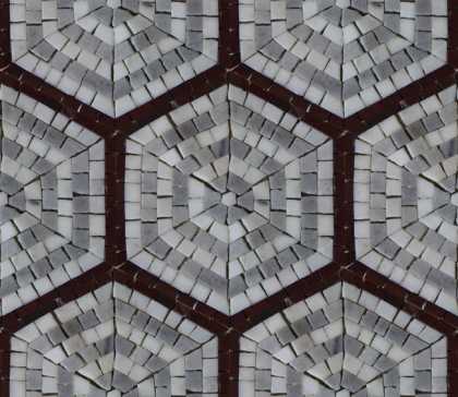 Repetitive Hexagon Pattern Wall Mosaic Tile