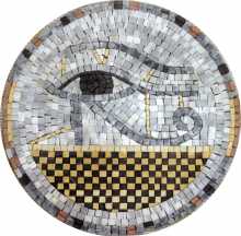 Eye of Horus Round Floor Mosaic