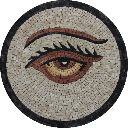 Eye Mosaic Round Floor Art