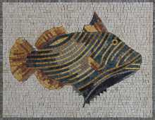 Mosaic Fish Pool Tile