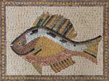 Large Red & Yellow Fish Wall Mosaic