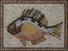 Large Red & Yellow Fish Wall Mosaic