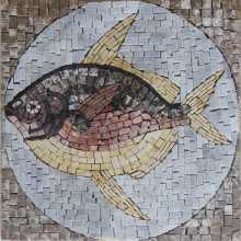 Fish Square Mosaic Wall Backsplash