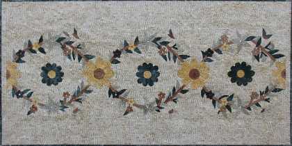 Floral Braid Boho Garden Mosaic