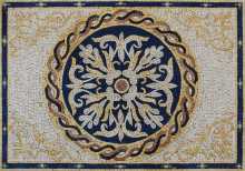 Boho Chic Floral Mosaic Rug Art