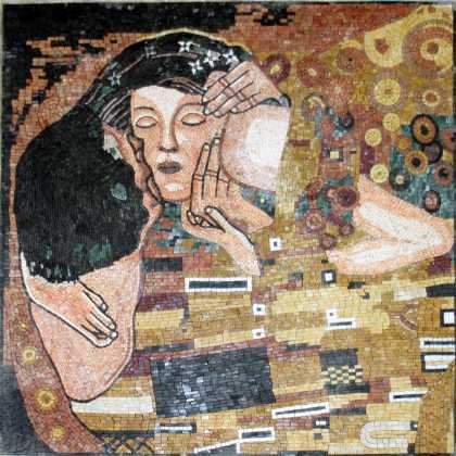 Gustav Klimt The Kiss Mosaic