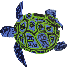 Hawaiian Vibes Sea Turtle Mosaic