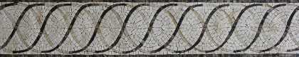 Interlaced Lines Chained Pattern Mosaic Border