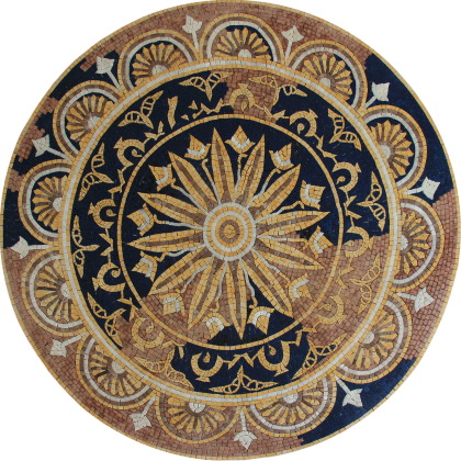 Round Floor Mosaic Mandala