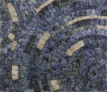 Azul Bahia With Emperador Light Mosaic