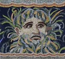 Neptune Mosaic With Shades of Blue