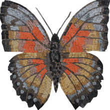 Beautiful Vibrant Shades Butterfly Mosaic