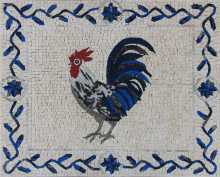 Funky Rooster Mosaic Backsplash