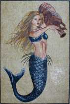 Mermaid with Urn Mosaic